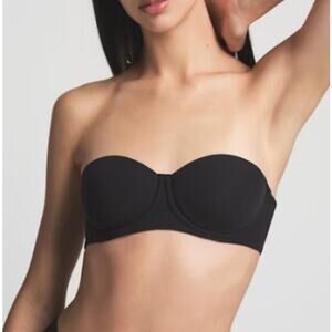 NEW SKIMS Onyx Fits Everybody Strapless Bra Size 44DDD BLACK